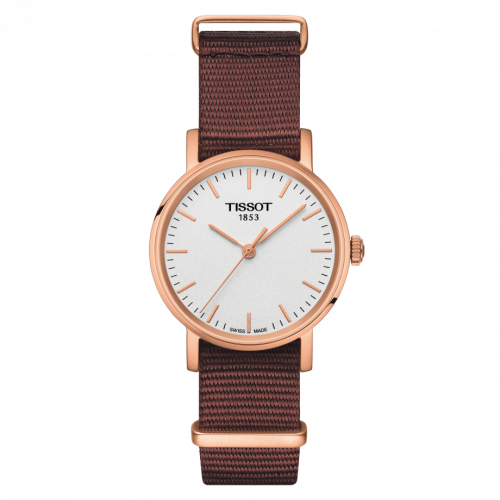 Tissot Everytime Small Rose Gold PVD Silver NATO