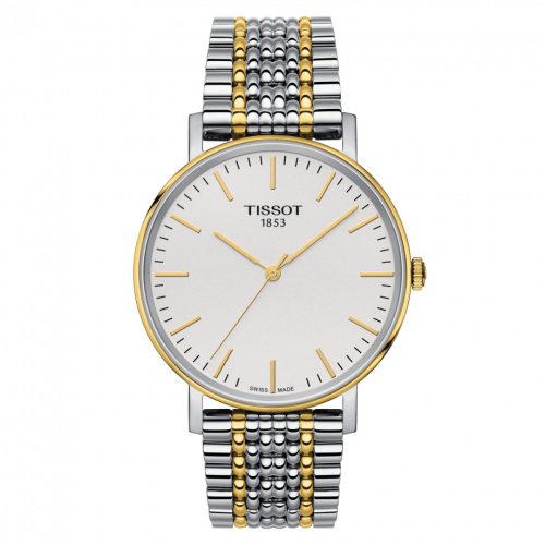 Tissot Everytime Medium Stainless Steel Yellow Gold PVD Silver Bracelet