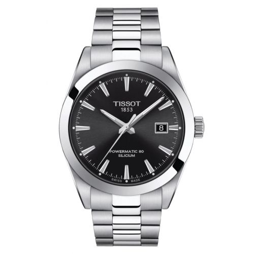 Tissot Gentleman Powermatic Stainless Steel Black Bracelet