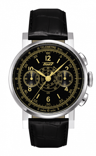 Tissot Heritage Chronograph Stainless Steel Black Strap