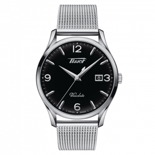 Tissot Visodate Quartz 40 Stainless Steel Black Bracelet