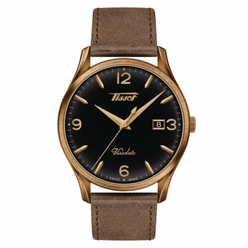 Tissot Visodate Quartz 40 Bronze PVD Black Strap