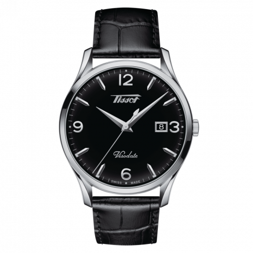 Tissot Visodate Quartz 40 Stainless Steel Black Strap
