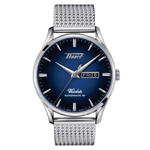 Tissot Visodate Powermatic 80 Stainless Steel Gradient Blue Bracelet