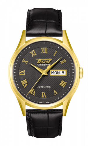 Tissot Visodate Automatic Yellow Gold Black Strap