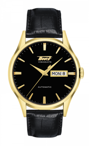 Tissot Visodate Automatic Yellow Gold PVD Black Strap