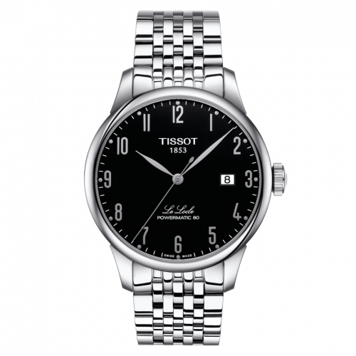Tissot Le Locle Powermatic 80 39.3 Stainless Steel Black Bracelet