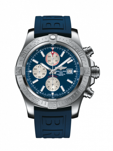 Breitling Super Avenger II Stainless Steel Mariner Blue Rubber Folding