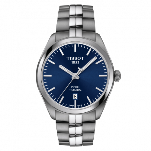 Tissot PR 100 Quartz 39 Titanium Blue Bracelet