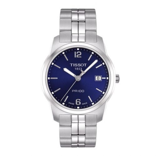 Tissot PR 100 Quartz 38 Stainless Steel Blue Bracelet