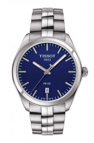 Tissot PR 100 Quartz 39 Stainless Steel Blue Bracelet