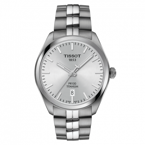 Tissot PR 100 Quartz 39 Titanium Silver Bracelet