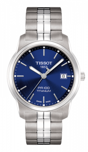 Tissot PR 100 Quartz 38 Titanium Blue Bracelet