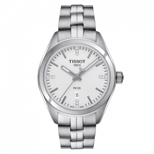 Tissot PR 100 Quartz 33 Stainless Steel Silver Bracelet