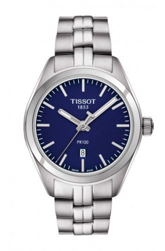 Tissot PR 100 Quartz 33 Stainless Steel Blue Bracelet