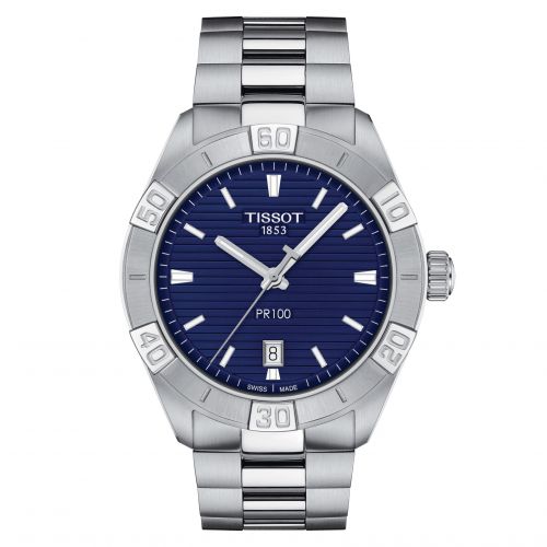 Tissot PR 100 Sport Gent Stainless Steel Blue Bracelet