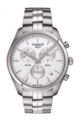 Tissot PR 100 Chronograph Quartz 41 Stainless Steel Silver Bracelet