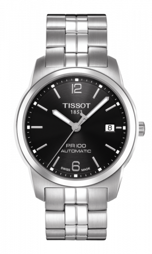 Tissot PR 100 Automatic 38 Stainless Steel Black Bracelet