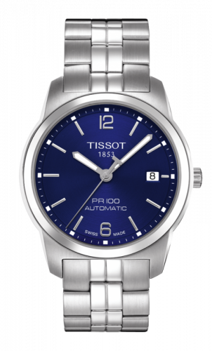 Tissot PR 100 Automatic 38 Stainless Steel Blue Bracelet