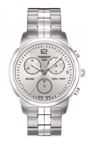Tissot PR 100 Chronograph Quartz 38 Stainless Steel Silver Bracelet