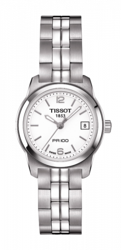 Tissot PR 100 Quartz 24.5 Stainless Steel White Bracelet