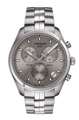 Tissot PR 100 Chronograph Quartz 41 Stainless Steel Silver Bracelet