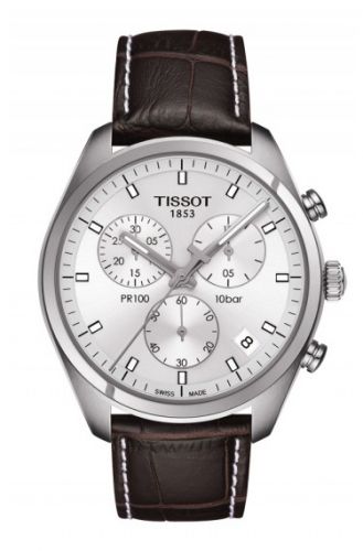 Tissot PR 100 Chronograph Quartz 41 Stainless Steel Silver Strap