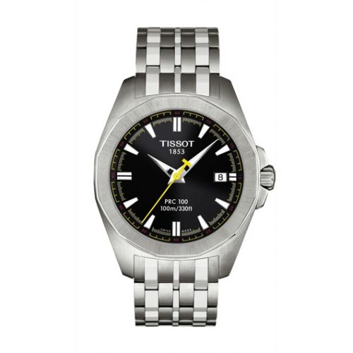 Tissot PRC 100 Quartz 41.3 Stainless Steel Black Bracelet