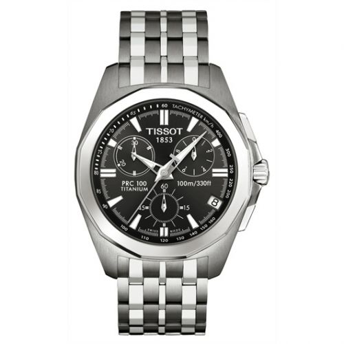 Tissot PRC 100 Chronograph Quartz 41.3 Titanium Black Bracelet
