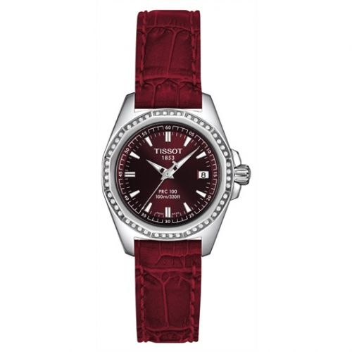 Tissot PRC 100 Quartz 29.7 Stainless Steel Red Strap
