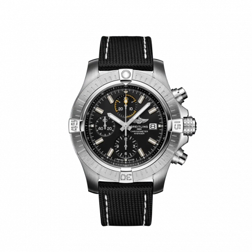 Breitling Avenger Chronograph 45 Stainless Steel Black Military Folding