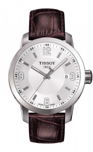 Tissot PRC 200 Quartz Silver Brown Leather