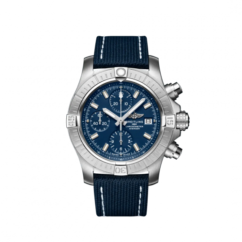 Breitling Avenger Chronograph 43 Stainless Steel Blue Military Pin