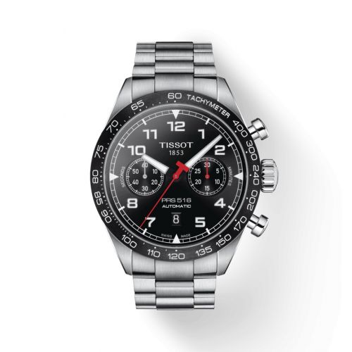 Tissot PRS 516 Automatic Chronograph Stainless Steel Black Bracelet