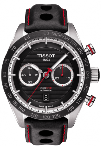 Tissot PRS 516 Automatic Chronograph 45 Stainless Steel Black Strap