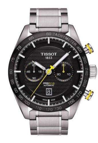 Tissot PRS 516 Automatic Chronograph 45 Stainless Steel Black Bracelet