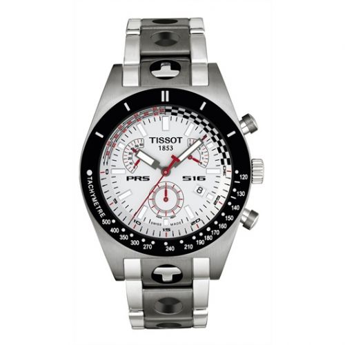 Tissot PRS 516 Quartz Chronograph 40 Stainless Steel Silver Bracelet