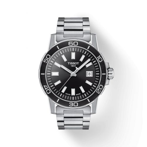 Tissot Supersport Stainless Steel Black Bracelet