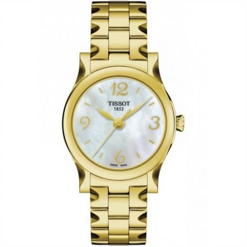 Tissot Stylis-T Quartz 29 Yellow Gold PVD MOP Bracelet