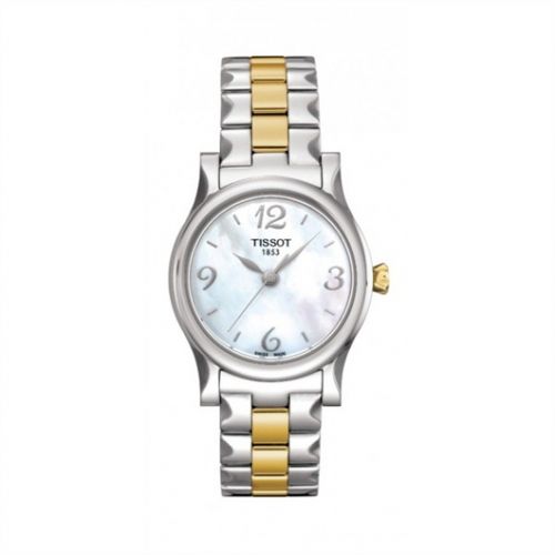 Tissot Stylis-T Quartz 29 Stainless Steel Yellow Gold PVD MOP Bracelet