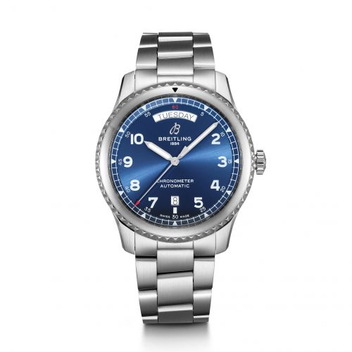 Breitling Navitimer 8 Automatic Day & Date 41 Stainless Steel Blue Bracelet