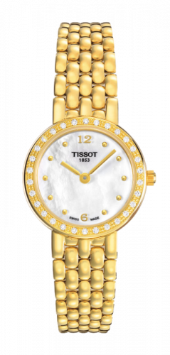 Tissot Caliente Quartz 19.3 Yellow Gold Diamond MOP Bracelet