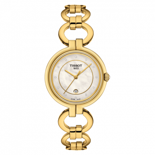 Tissot Flamingo PVD Yellow Gold MOP Bracelet