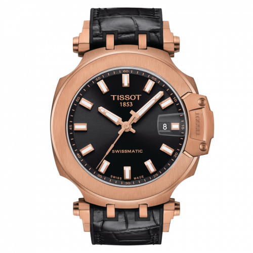 Tissot T-Race Swissmatic 45 Rose Gold PVD Black