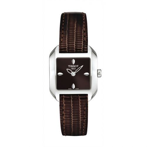 Tissot T-Wave Square Quartz 23.6 Stainless Steel Black Strap