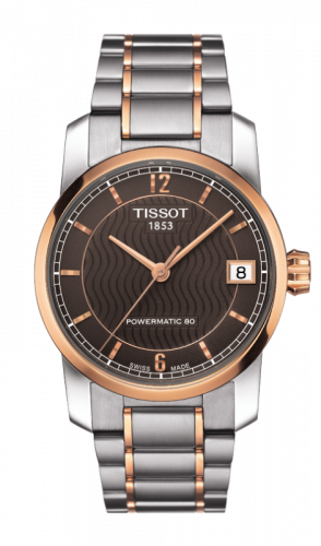 Tissot Powermatic 80 Lady Titanium PVD Gold Brown
