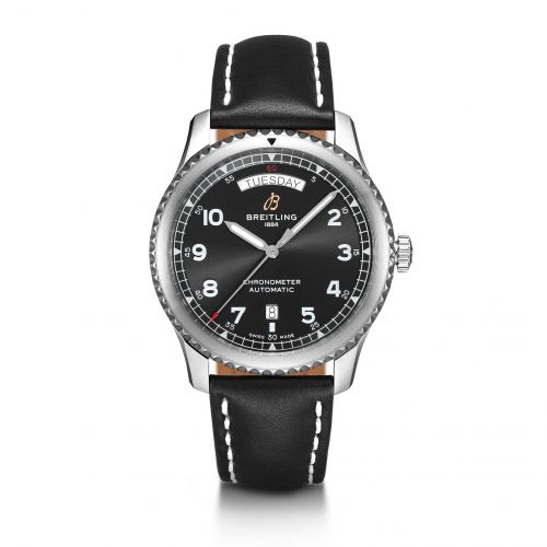 Breitling Navitimer 8 Automatic Day & Date 41 Stainless Steel Black Black Calf Pin