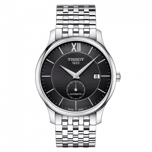 Tissot Tradition Automatic Small Second Stainless Steel Black Bracelet