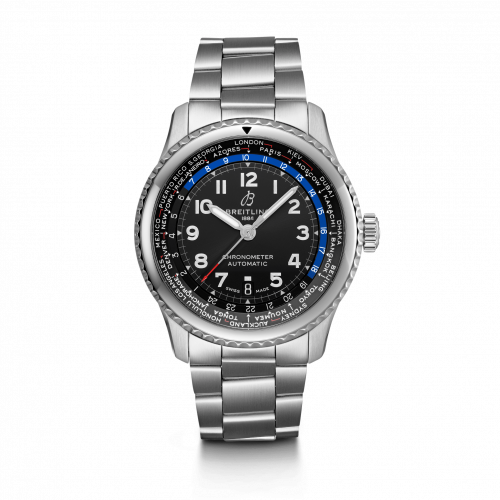 Breitling Navitimer 8 B35 Automatic Unitime 43 Stainless Steel Black Bracelet