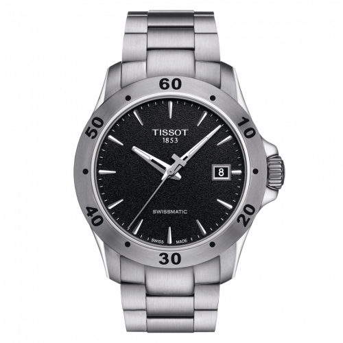 Tissot V8 Swissmatic 42.5 Stainless Steel Black Bracelet